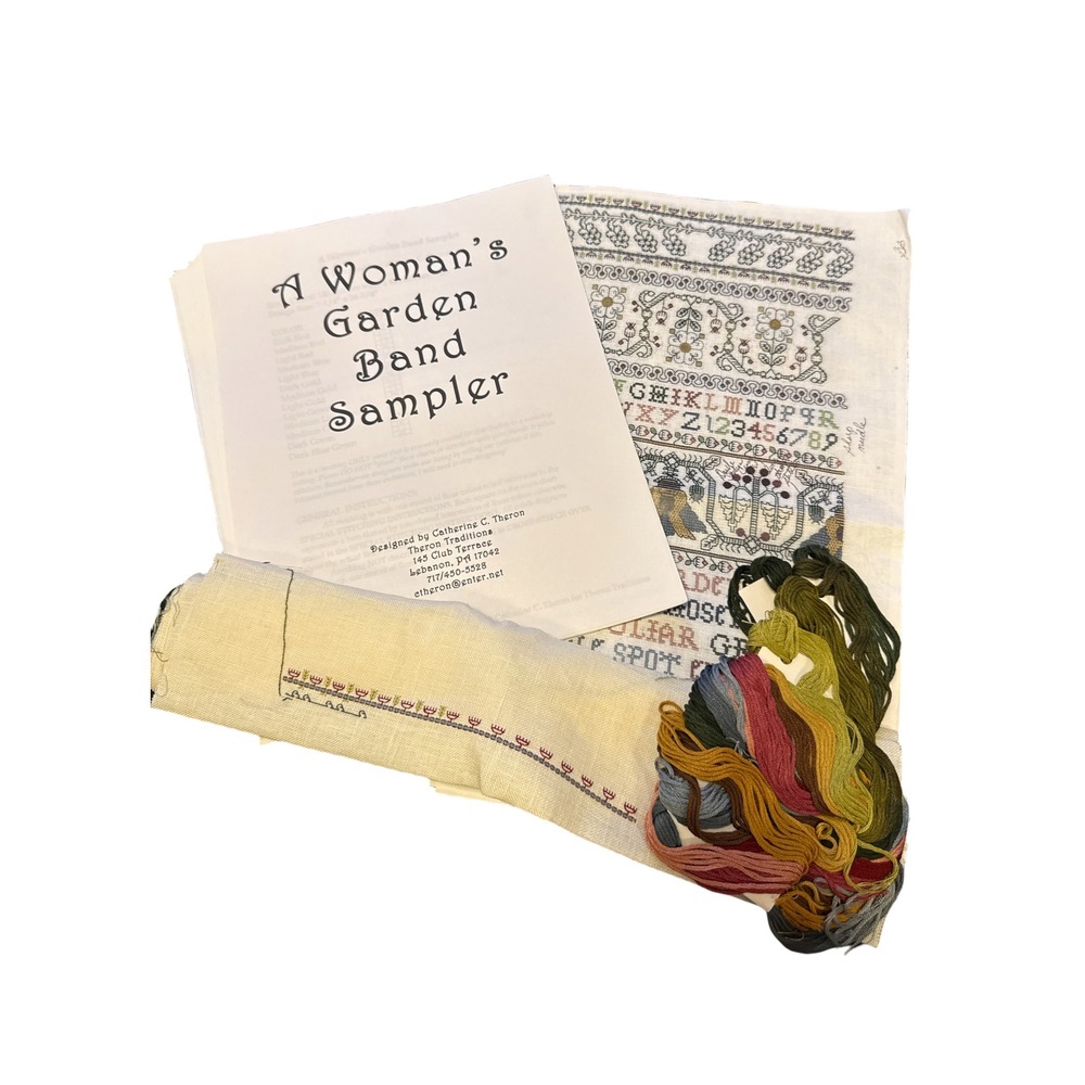 Theron Traditions A Women's Garden Band Sampler Kit Cross Stitch Pattern